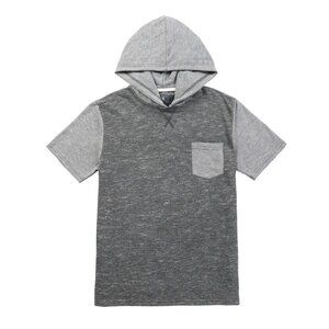 Boys Knit Short Sleeve Shirt with Hood Size L